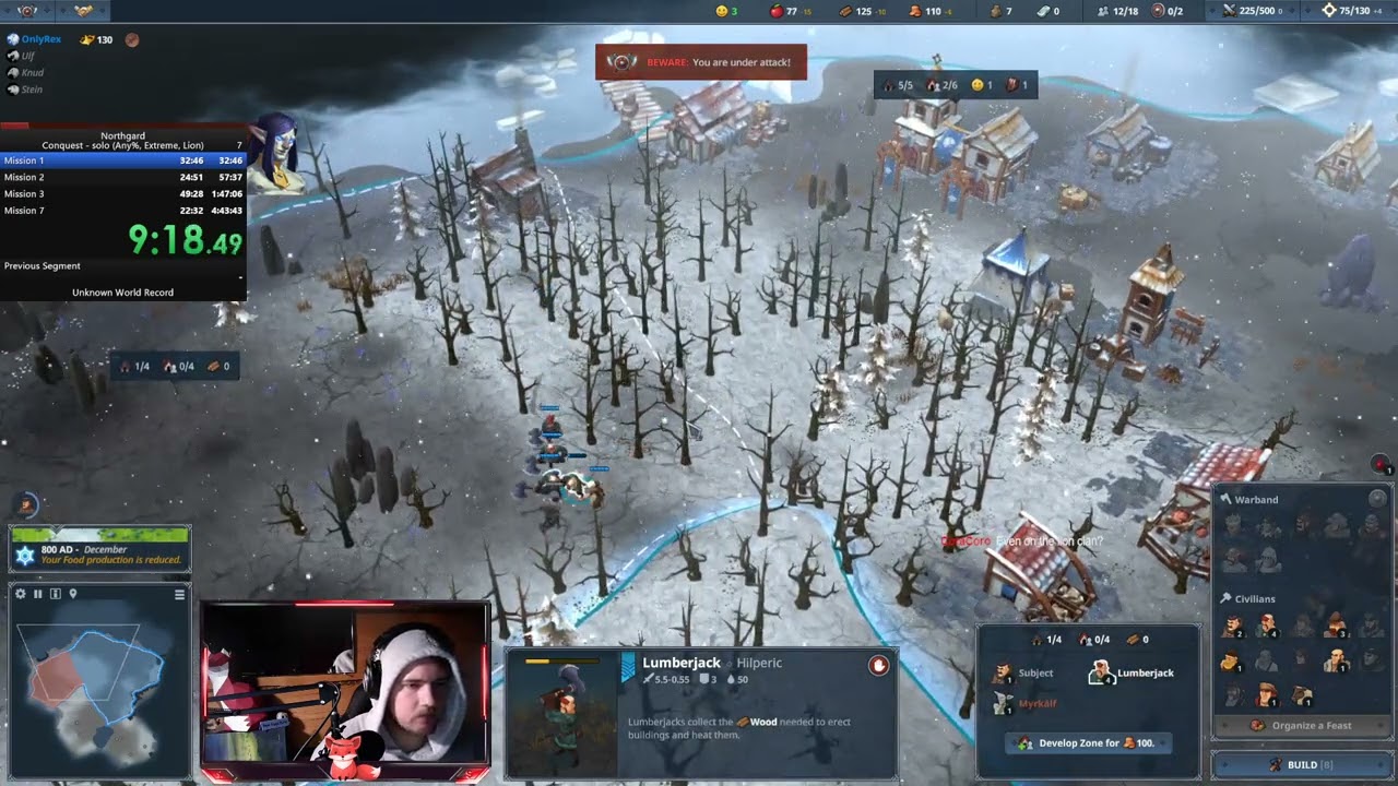 Northgard conquest - speedrun extreme any% Lion 3.17.07
