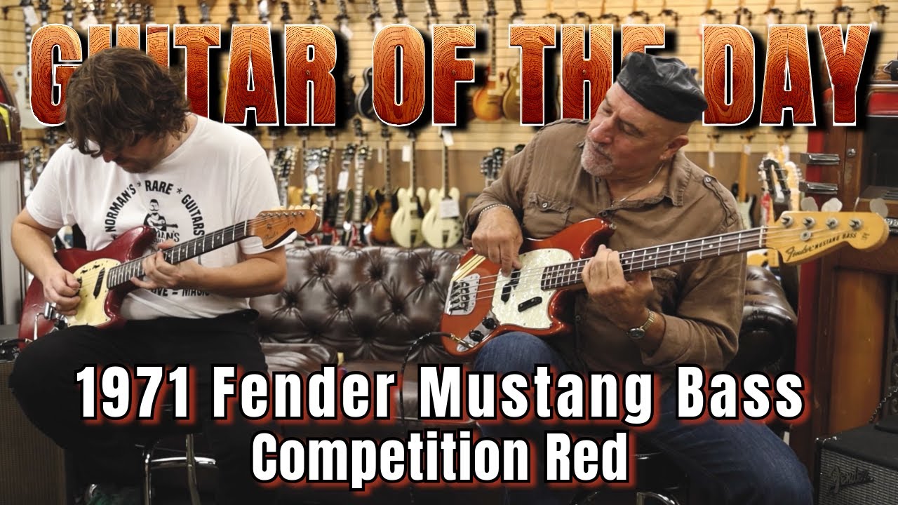 Fender Mustang Bass Competition Red 1971 года | Гитара дня