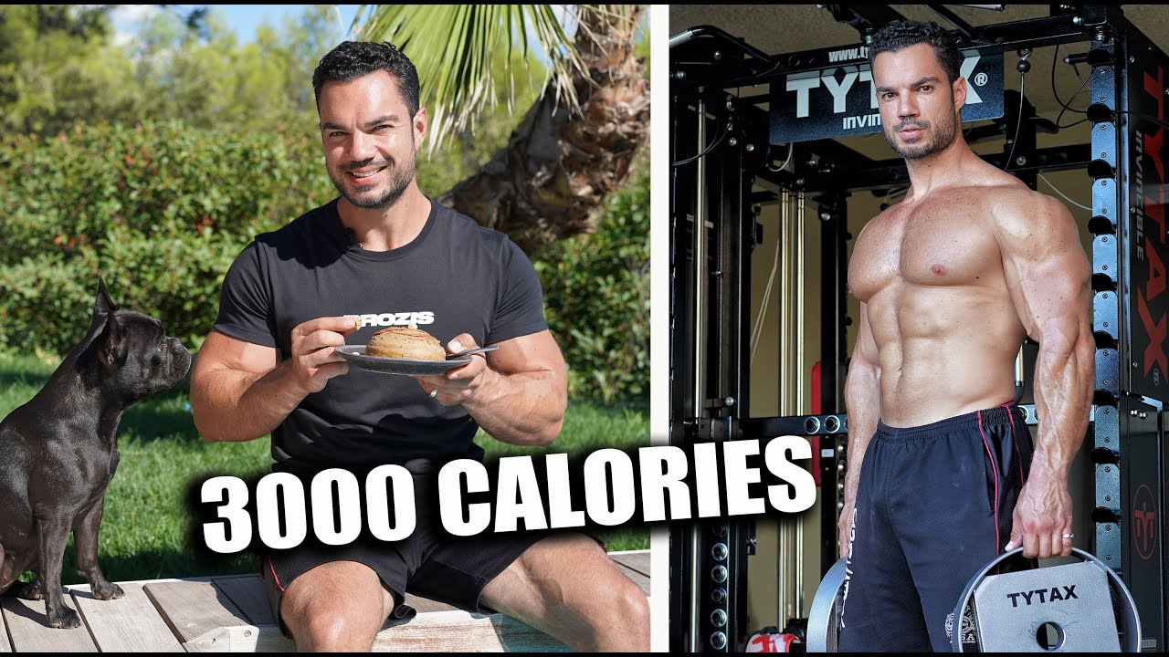 UNE JOURNÉE DANS MON ASSIETTE A 3000 CALORIES + RECETTE PROTÉINÉE ET TRAINING DOS