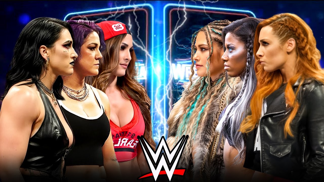 Полный матч WWE: Риа Рипли, Бэйли и Никки Белла против Бекки Линч, Афины и Джулии | 09 февраля 20...