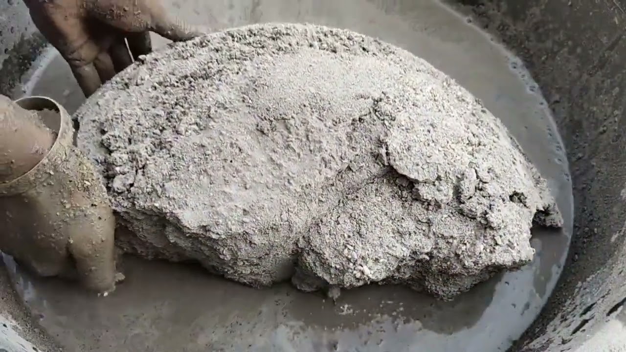 Grainy Gritty sand cement crumbling in water 💦 Asmr