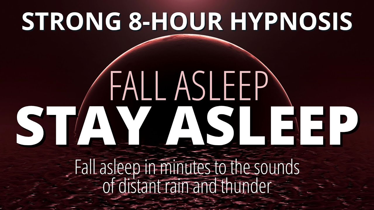 Rain and Thunder Sounds for Sleeping (Strong) | Black Screen | 8-hour Deep Sleep Hypnosis