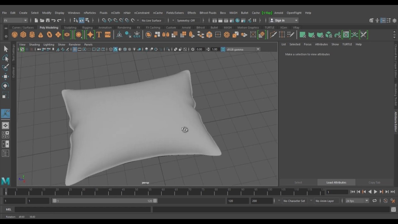 Pillow modeling in Maya( The Easiest Way) #3dtutorial #video