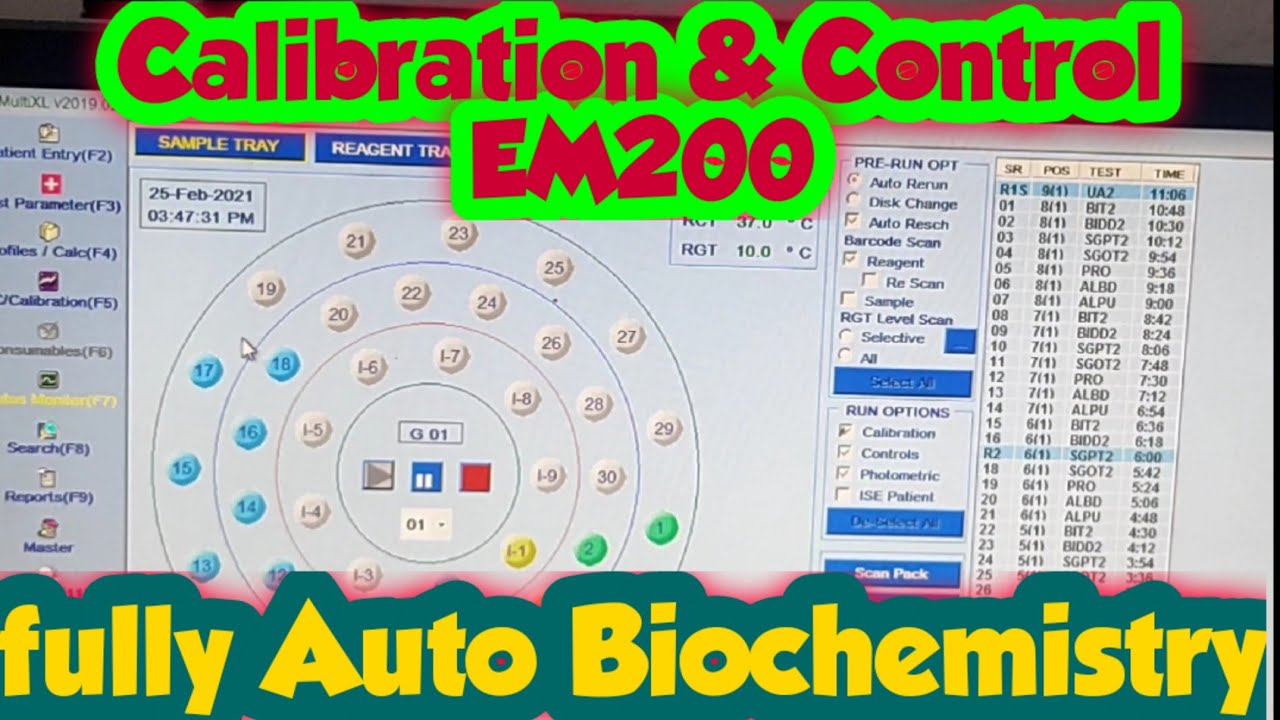 Run Calibration & Control During Processing | EM200 | Fully Auto Biochemistry Pr calibration&control