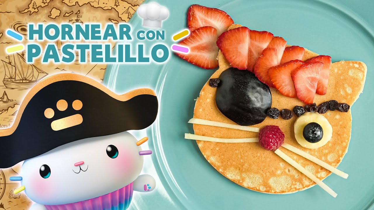 Haciendo panqueques piratas con Pastelillo | HORNEAR CON PASTELILLO