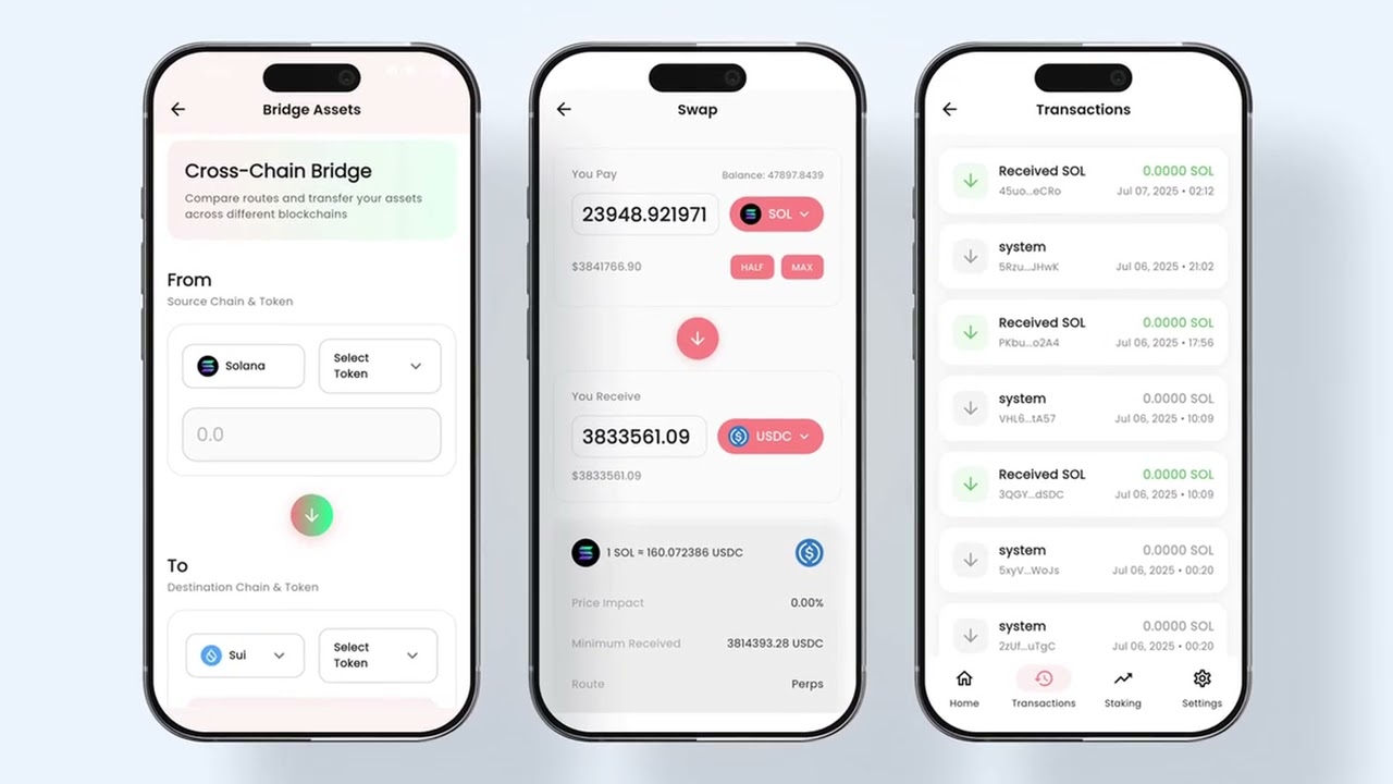 Serene Solana Wallet App Fully Functional Flutter Crypto Wallet