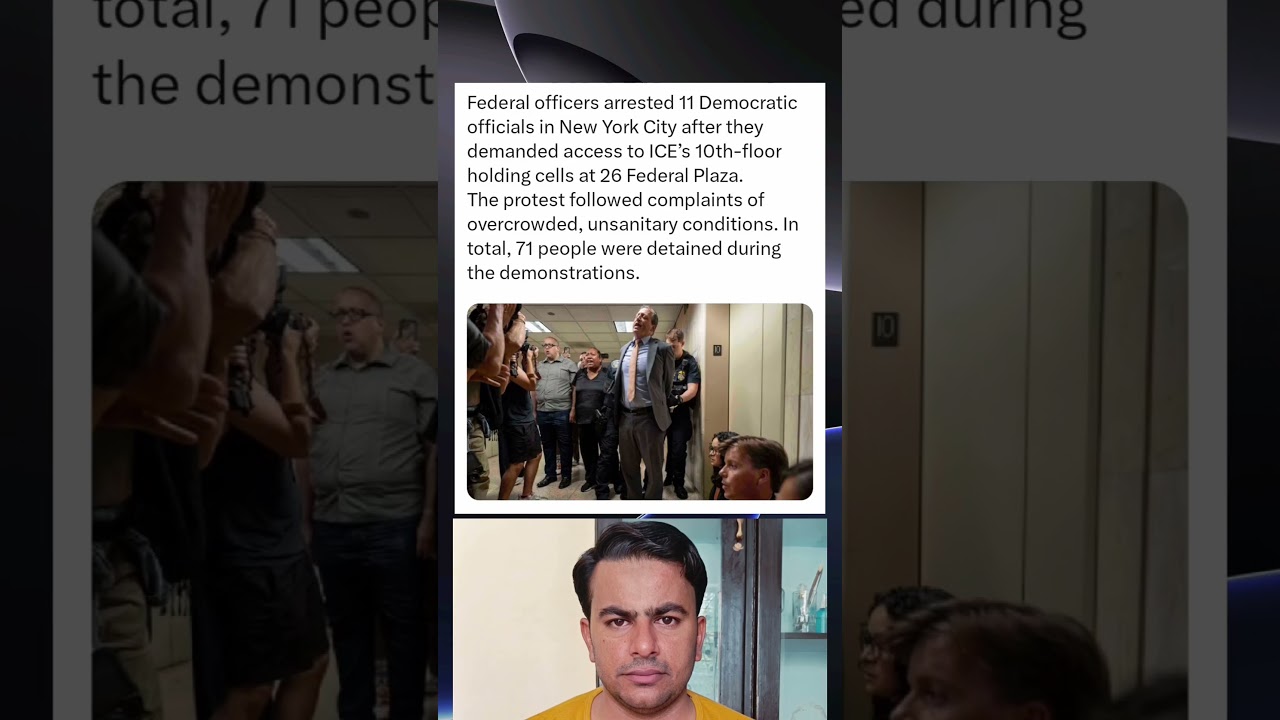11 Democratic officials arrested in NYC ICE protest over cell conditions