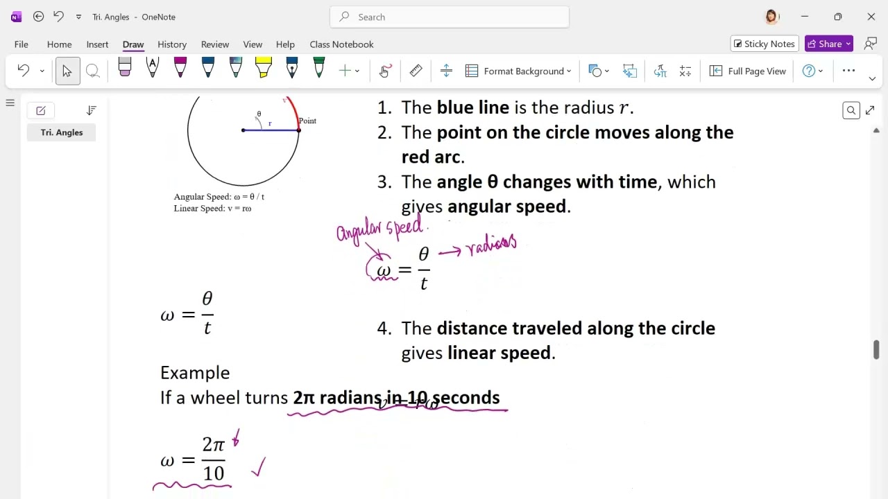 Linear Speed and Angular Speed