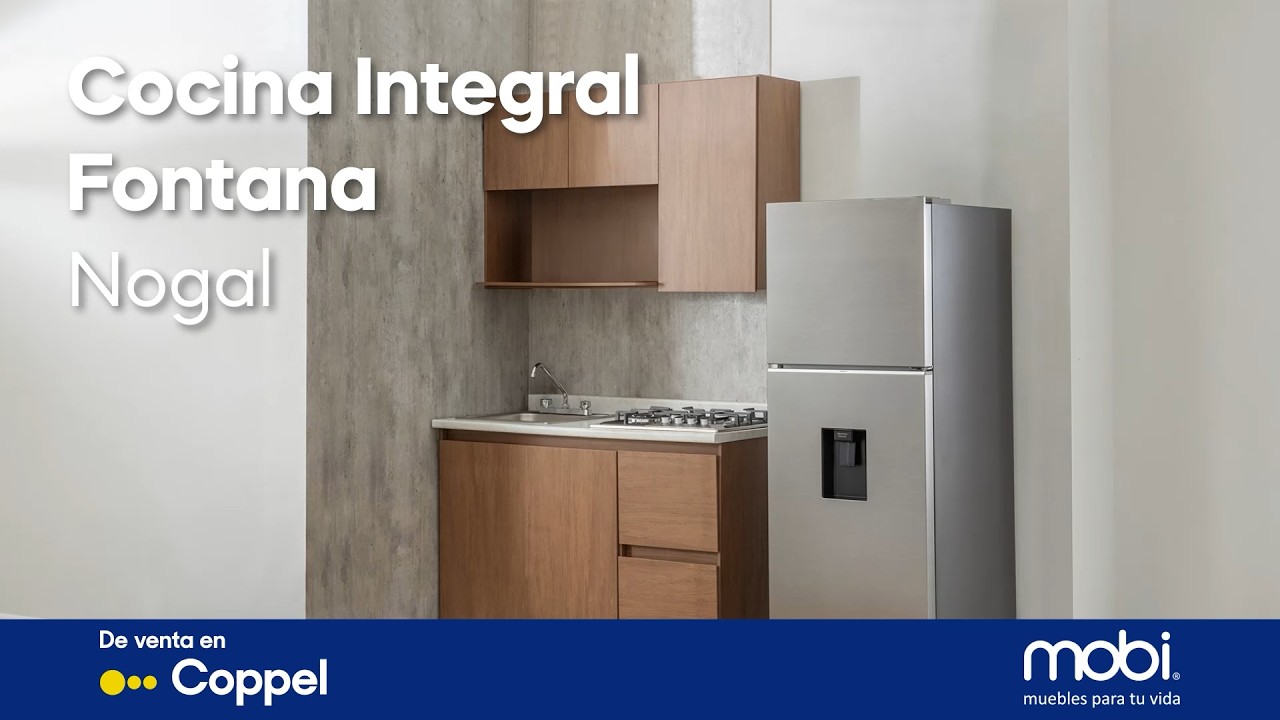 Mobi Muebles - Cocina Integral Fontana Disponible en color Nogal