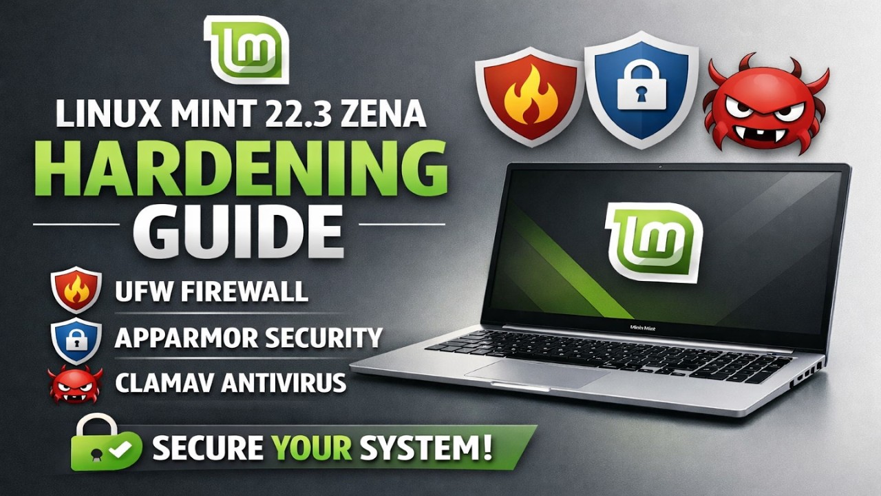 Руководство по усилению безопасности Linux Mint 22.3 Zena: брандмауэр (UFW), AppArmor и защита си...