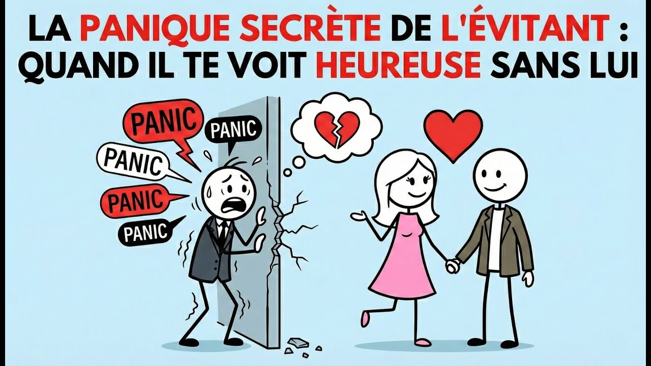 La panique secrète de l'évitant : quand il te voit heureuse sans lui