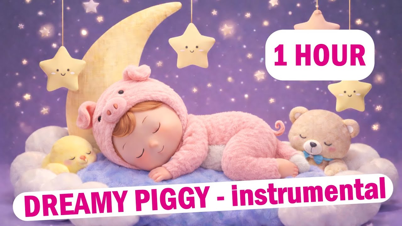 Baby Sleep Music 🌙 Dreamy Piggy 🐷 Soft & Calming Music for Baby Sleep (1 Hour)