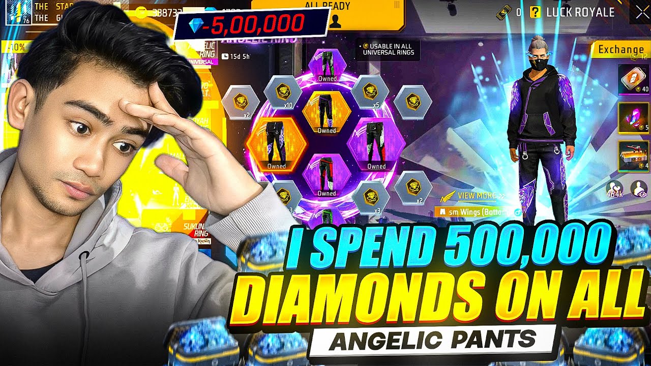 I SPEND 5,00,000 DIAMONDS ON ALL ANGELIC PANTS || THE STAR