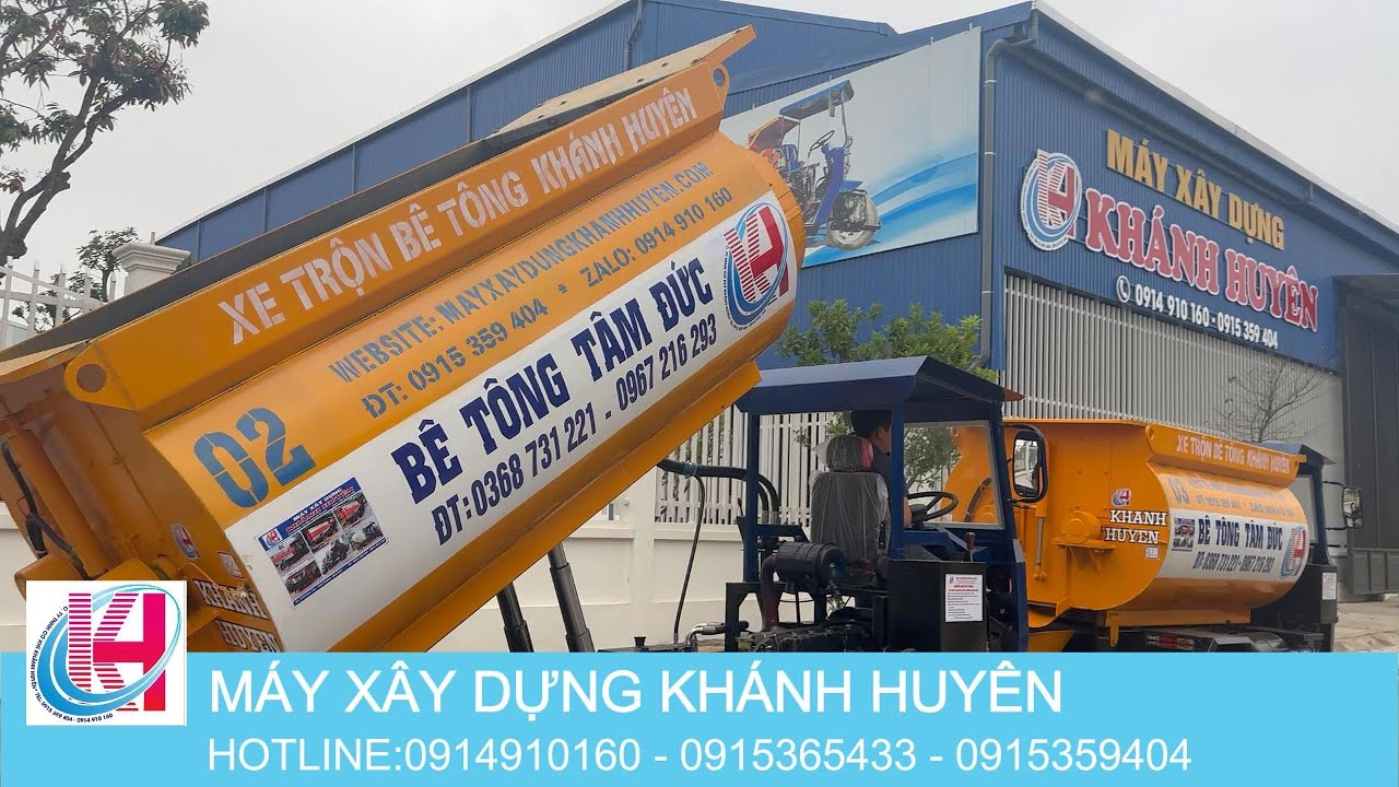 MÁY XÂY DỰNG KHÁNH HUYÊN | XUẤT XƯỞNG 2 XE TRỘN BÊ TÔNG 3 BÁNH VỀ VỚI KHÁCH HÀNG VĨNH PHÚC