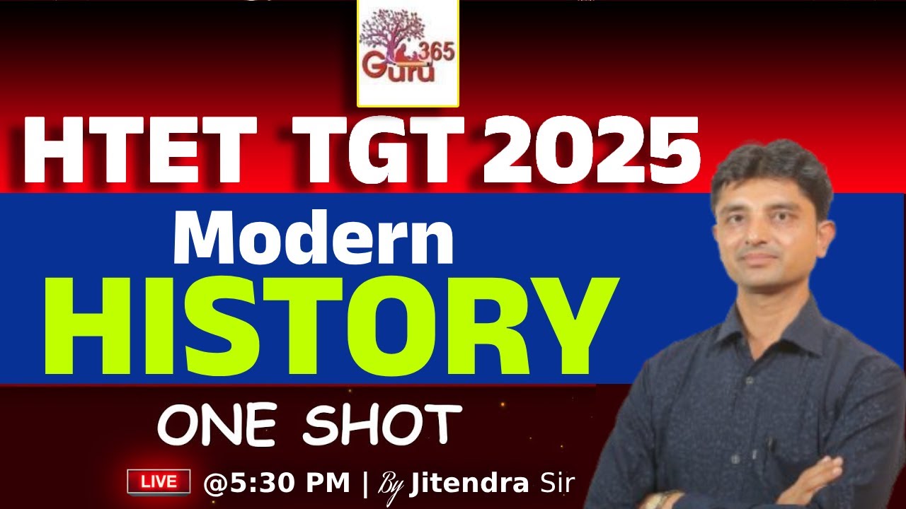 HTET TGT Modern History in One shot by Jitendra Sir | HTET SST Marathon Class 2025