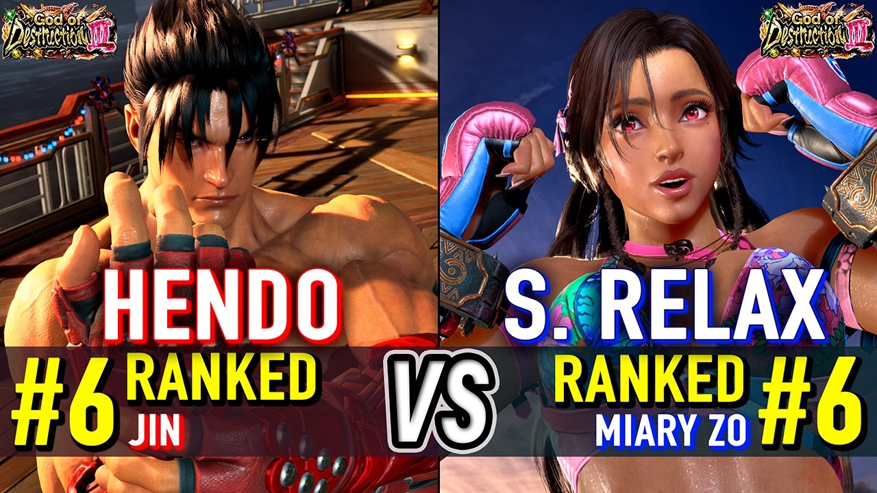 T8 🔥 HENDO (#6 Ranked Jin) vs SENPAI RELAX (#6 Ranked Miary Zo) 🔥 Tekken 8 High Level Gameplay