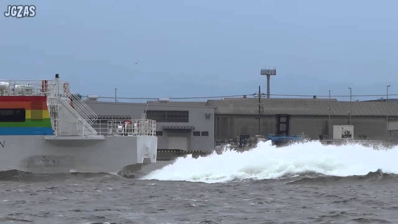 RAINBOW2 レインボー2 High speed ship 隠岐汽船 高速船 境港出港シーン 2013-SEP