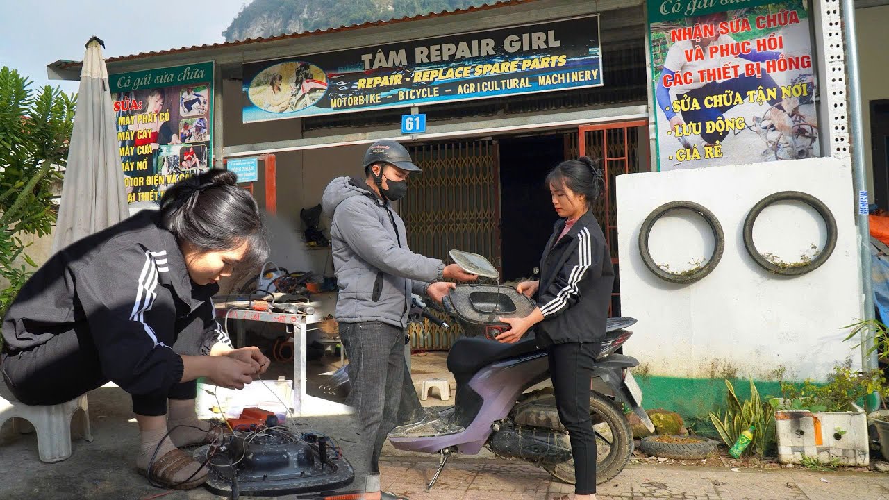 The talented 19-year-old girl earned income by repairing electric rice cookers and washing cars.