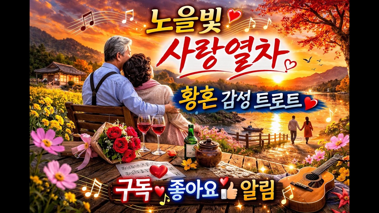 중년이 사랑하는 감성 트로트 🌅 노을빛 사랑열차 | 황혼 사랑 트로트 메들리#시니어트로트 #시니어 #트로트 #감성트로트 #감성발라드 @염트롯