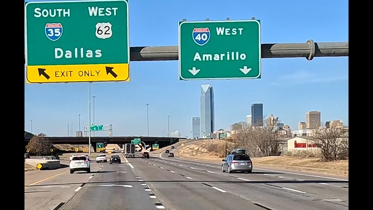 I-35 South from Exit 146 Waterloo Road North of Edmond to Exit 106 Highway 9 West South of Norman