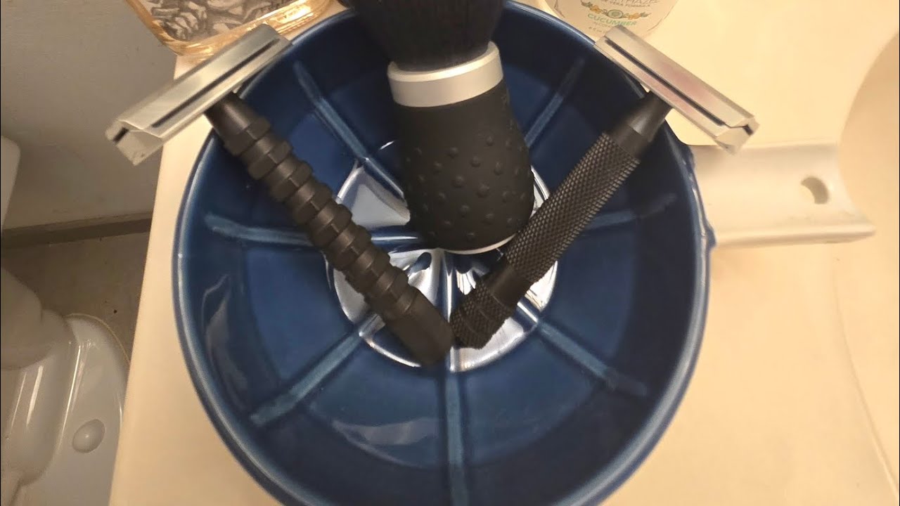 New Razorock Cyber Aluminum Razor Mild and Medium (side by side) Shave/Razorock Tuscan Oud Soap
