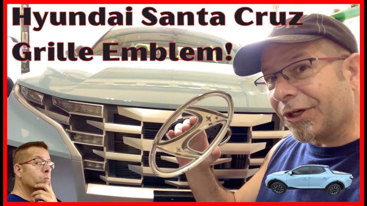 Hyundai Santa Cruz Modified Grille Emblem Install