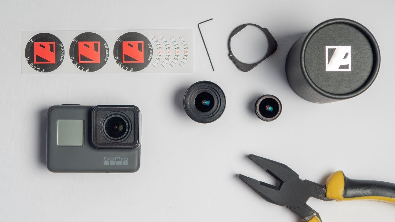 Lens upgrade for GoPro 5, GoPro 6, GoPro 7, GoPro 2018. PIXAERO macro lens with manual focusing