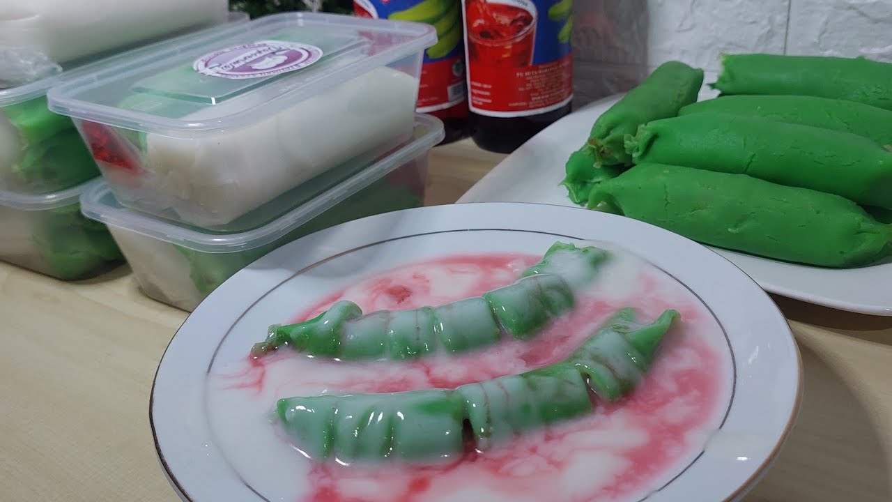 Resep es pisang ijo dadar khas makassar || menu takjil berbuka puasa