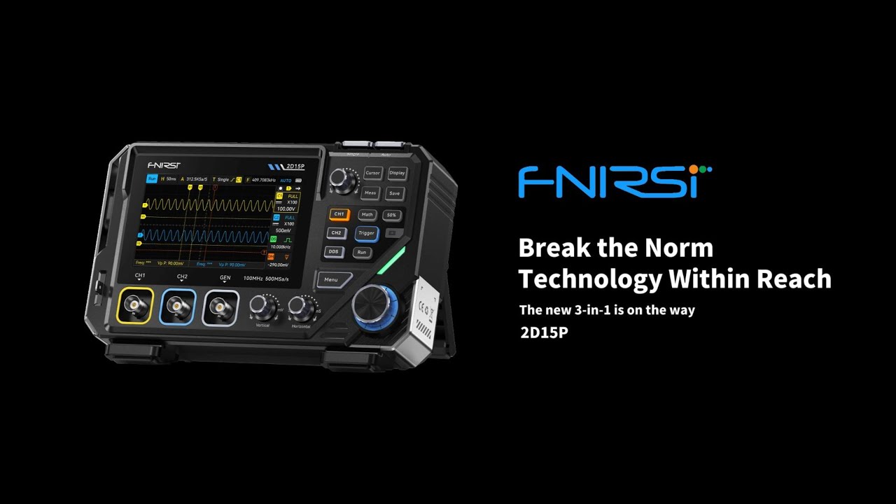 FNIRSI 2D15P Touch Screen 2CH 100MHz Digital Oscilloscope +Multimeter +DDS | Own The Precision