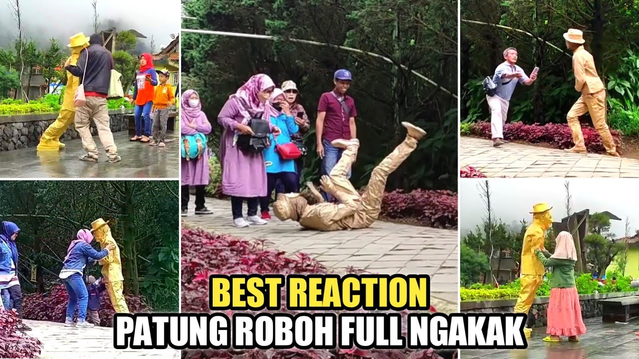 PATUNG ROBOH FULL NGAKAK..!! STATUE PRANK BEST REACTION || PRANK PATUNG HIDUP