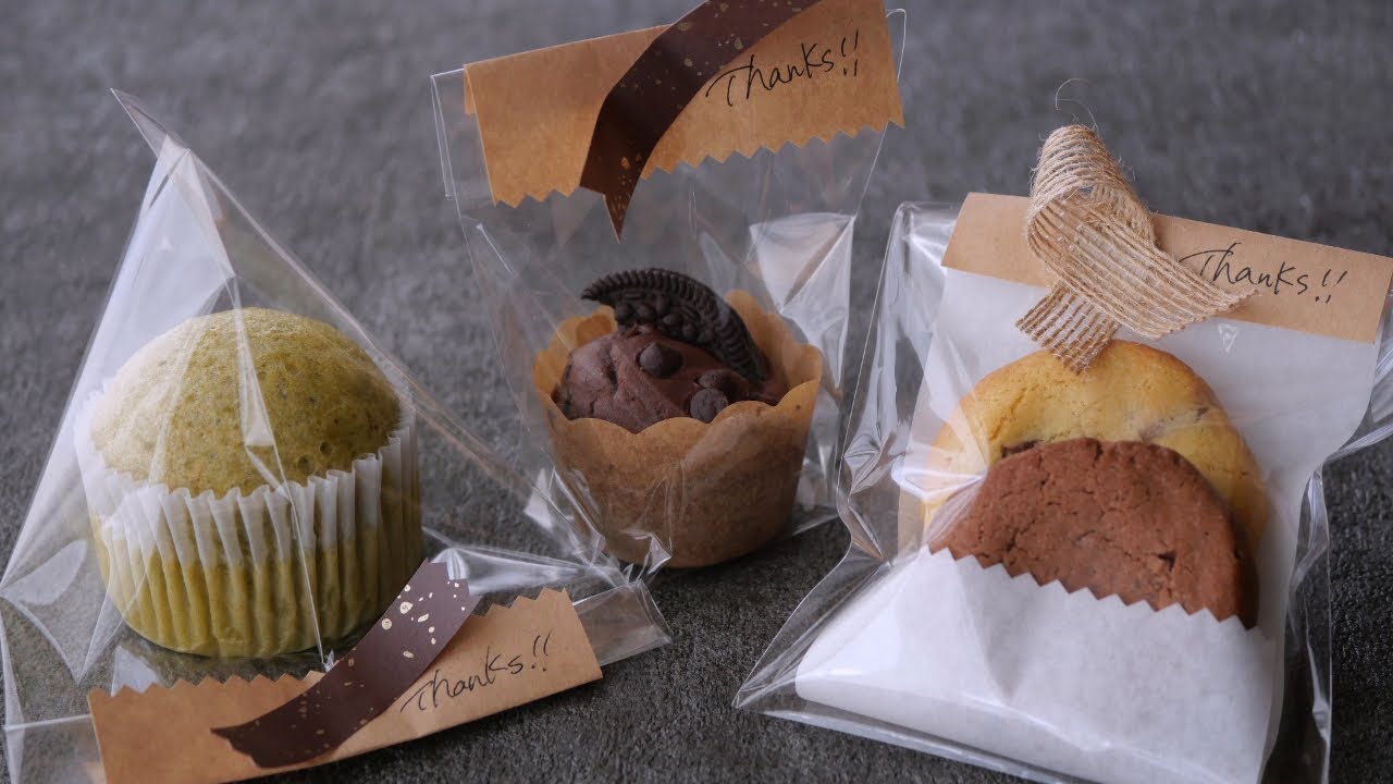 【Opp平袋で出来るラッピング3選】クラフト封筒でペーパーヘッダー♡平袋に底マチを作ろう  | Wrapping ideas