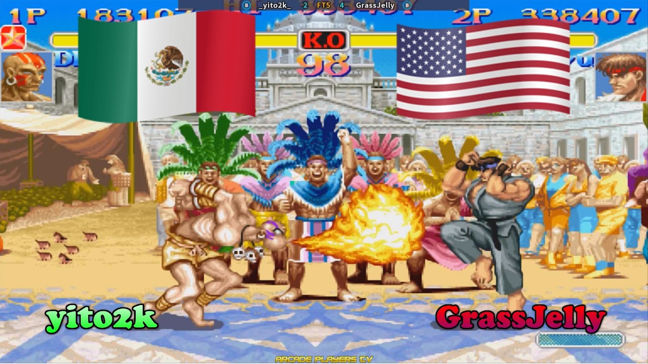 #fightcade Super Street Fighter 2 Turbo ➤ yito2k (Mexico) vs GrassJelly (Usa) 超级街霸2X