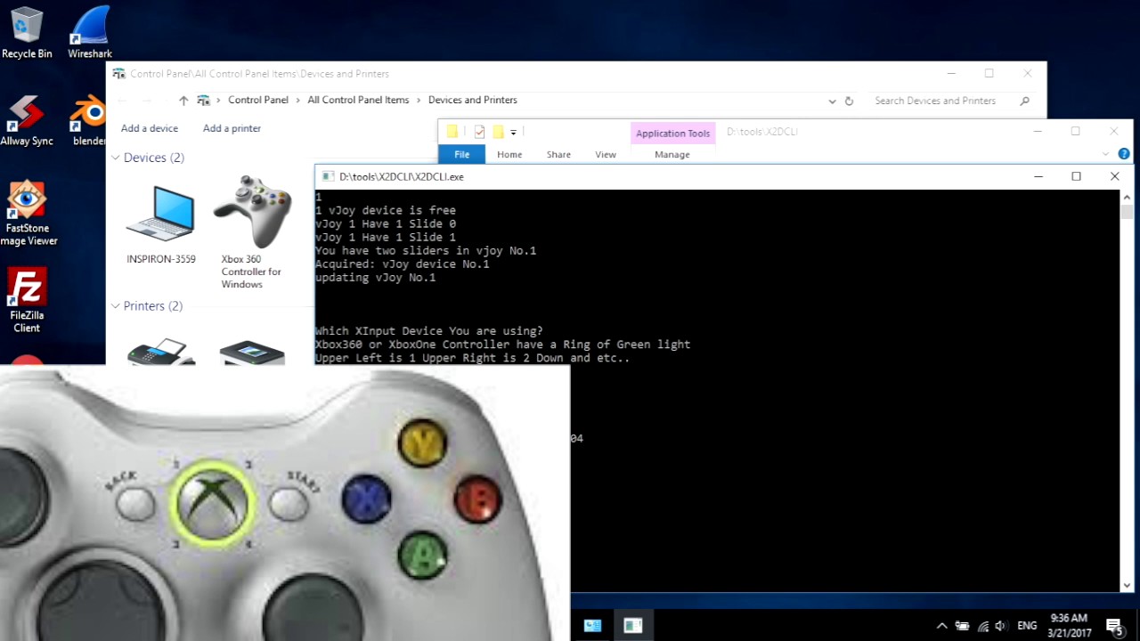 X2DCLI Solve Xbox360 controller's Z-axis problem split the triggers LT RT