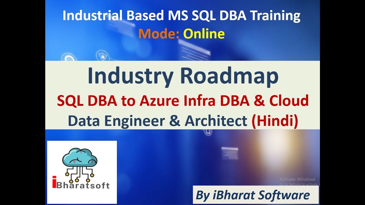Industry Roadmap: SQL DBA to Azure Infra DBA & Cloud Data Engineer & Architect (Hindi) #azure
