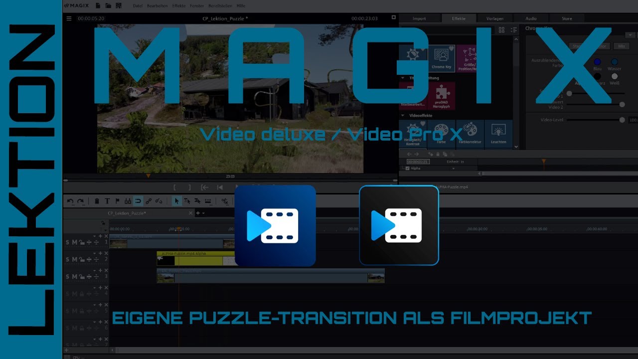 Selbstgebauter Puzzle-Effekt +++ nostalgischer TV-Out-Effekt jeweils als fertiges Filmprojekt
