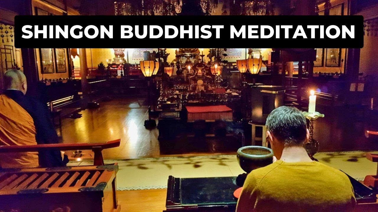 Shingon Buddhist Meditation - Morning Prayers at Henjosonin Temple, Koyasan