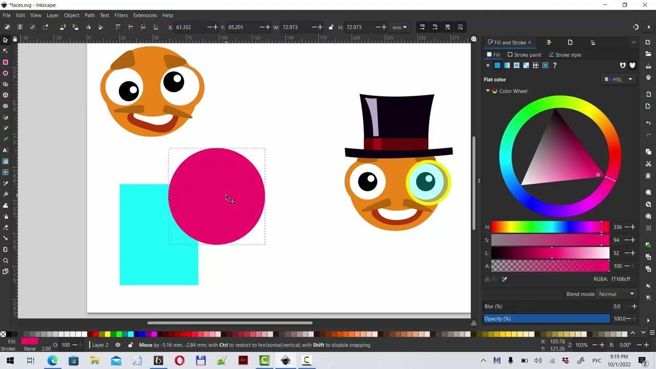Комп'ютерна графіка у ЕТІ: Заняття 2 з Inkscape. Комбінації форм: капелюхи