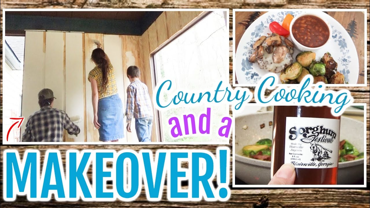 That's Him! 🤣 Starting a Back Porch Makeover | Fried Brussel Sprouts & Mushroom Swiss Steaks