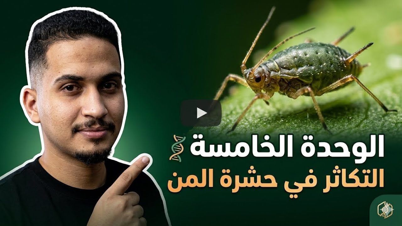 الوحدة الخامسة / التكاثر في حشرة المن / الدرس الاول - د.سعد العكاري 