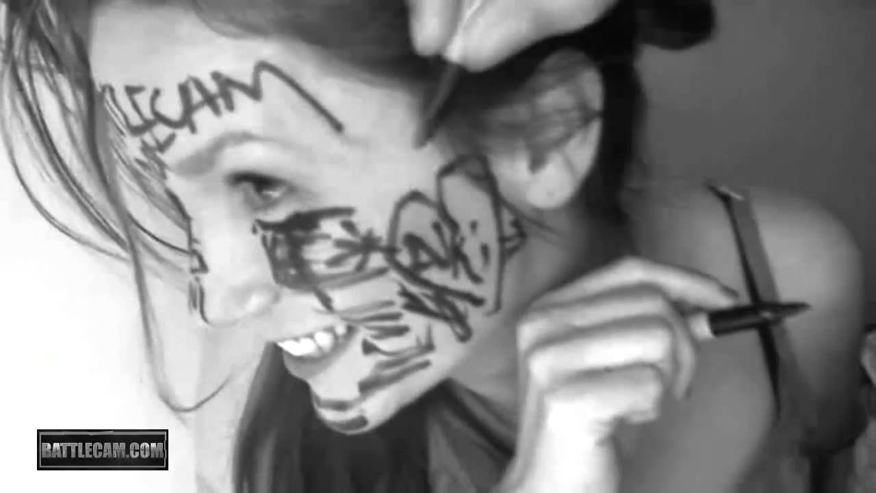 MissRisa's Sharpie Your Face Challenge.. on Battlecam.com