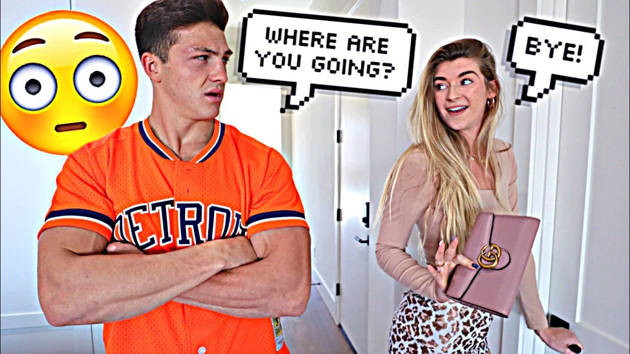Wearing A Hot Outfit Then Leaving Him! *Cute Reaction*