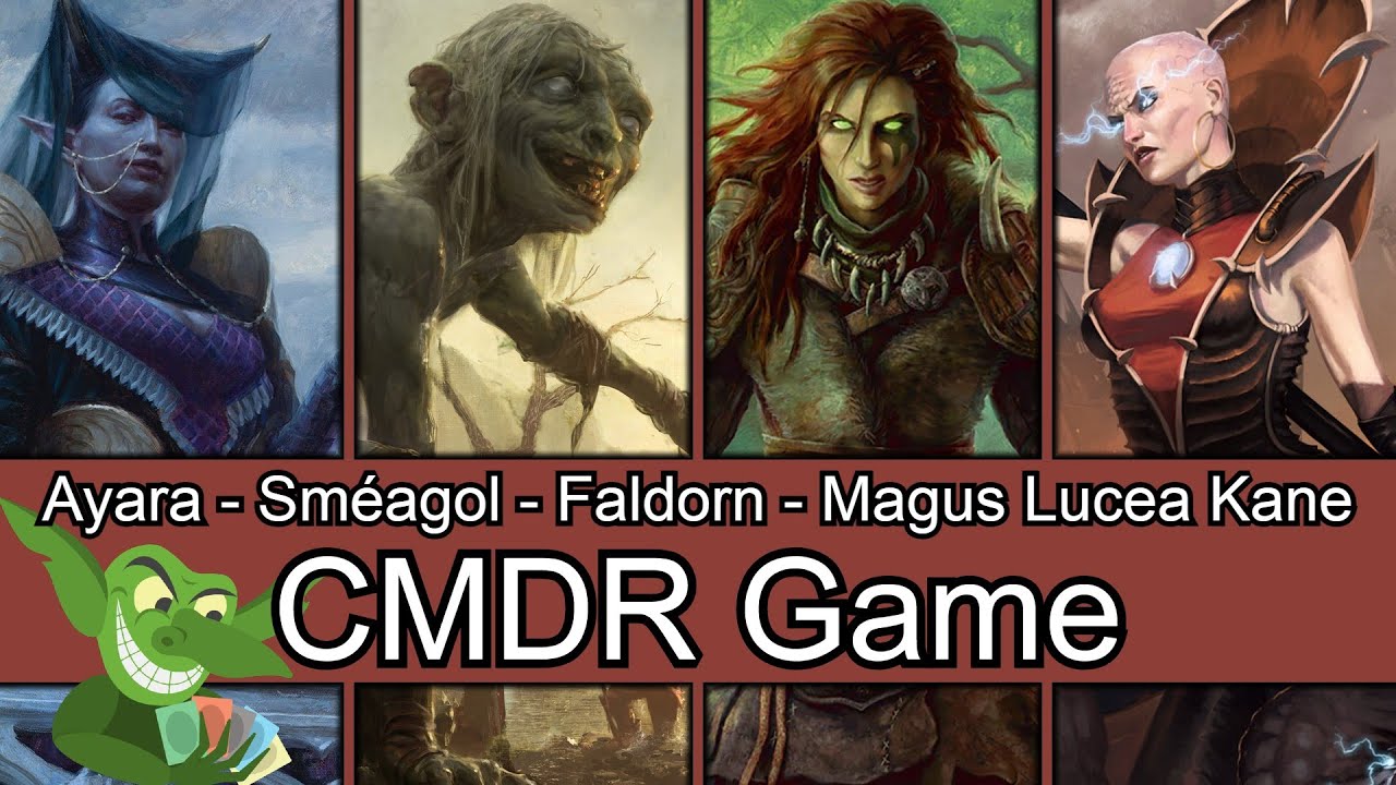 Ayara vs Sméagol vs Faldorn vs Magus Lucea Kane EDH / CMDR game play for Magic: The Gathering