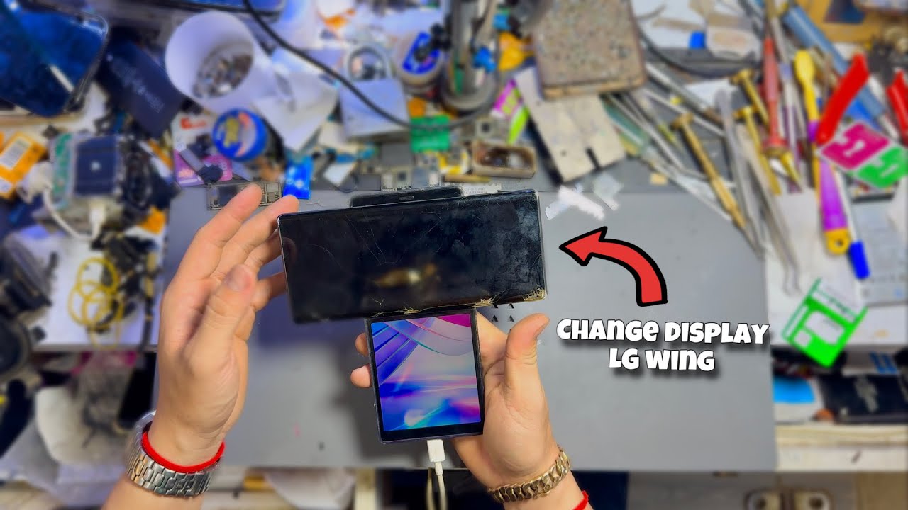 how to change display LG Wing . Step by step .