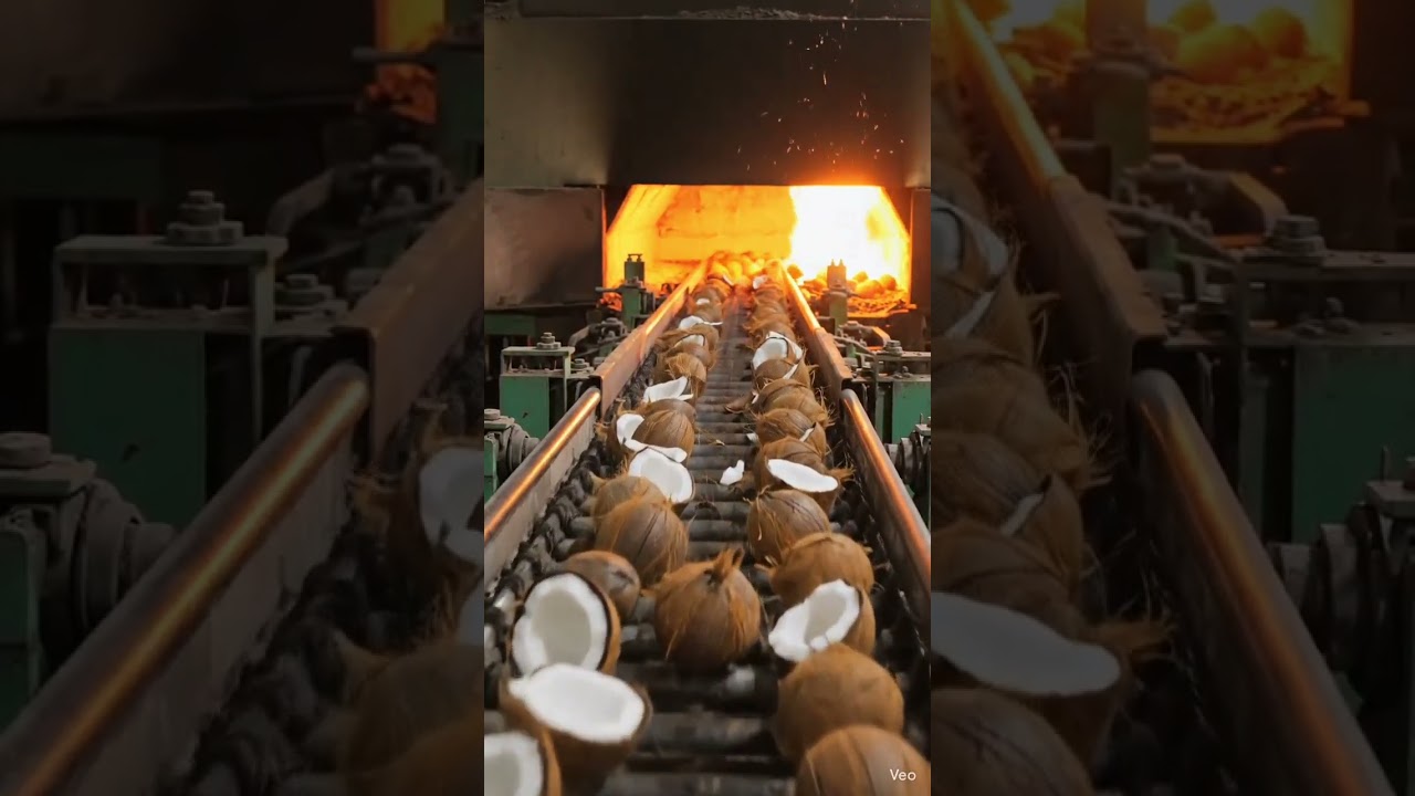 coconut oil extraction process | large scale manufacturing #coconut #coconutoil