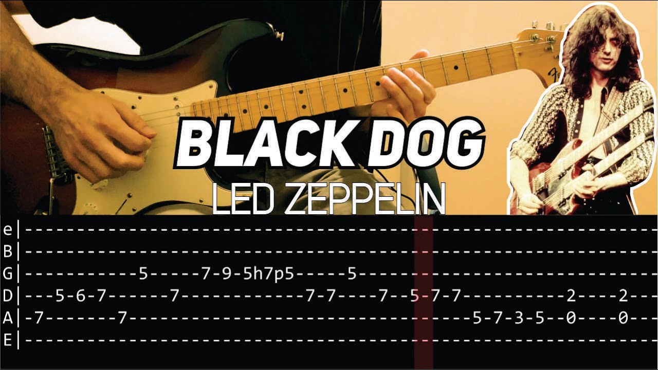 Led Zeppelin - Black Dog (Guitar lesson with TAB)