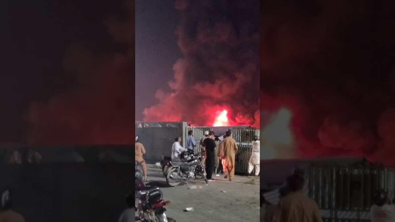 Fire Erupted at H 9 Itawar Bazar#fire #islamabad #viralvideo #viralshorts #firebrigade #sundaybazar