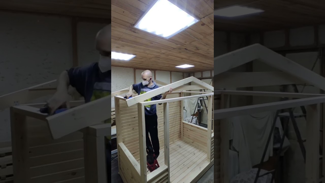 Making a garden gazebo from solid pine Wykonanie altany ogrodowej z litej sosny Sodo pavėsinės 