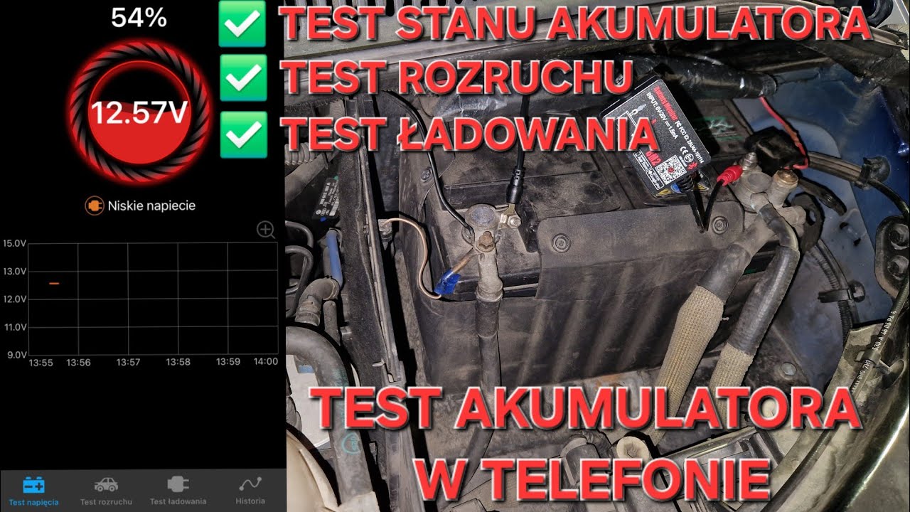 URZĄDZENIE DO MONITOROWANIA  AKUMULATORA SAMOCHODOWEGO W TELEFONIE ➡️ BATTERY MONITOR ZA 30 ZŁ