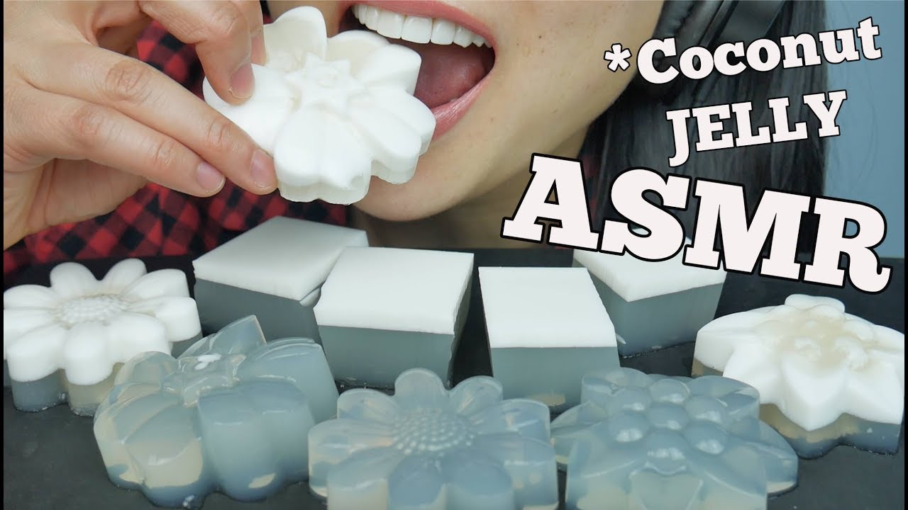 ASMR Coconut JELLY (SOFT SQUISHY EATING SOUNDS) | SAS-ASMR