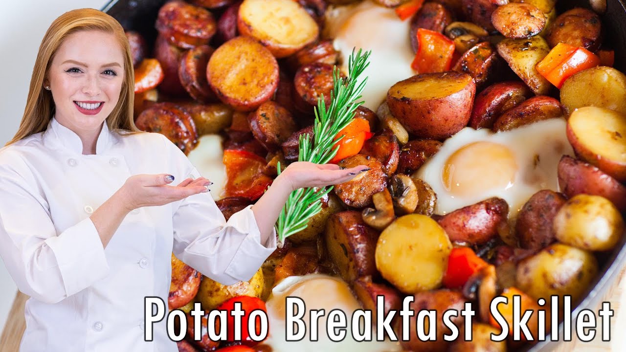 EASY Potato Breakfast Skillet - with Sausage & Eggs!!